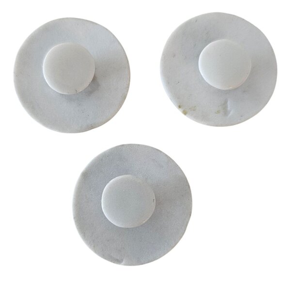 Antique Bone China Round Buttons, Self Shank, Hand Painted Roses, Pink, Blue - Picture 5 of 9